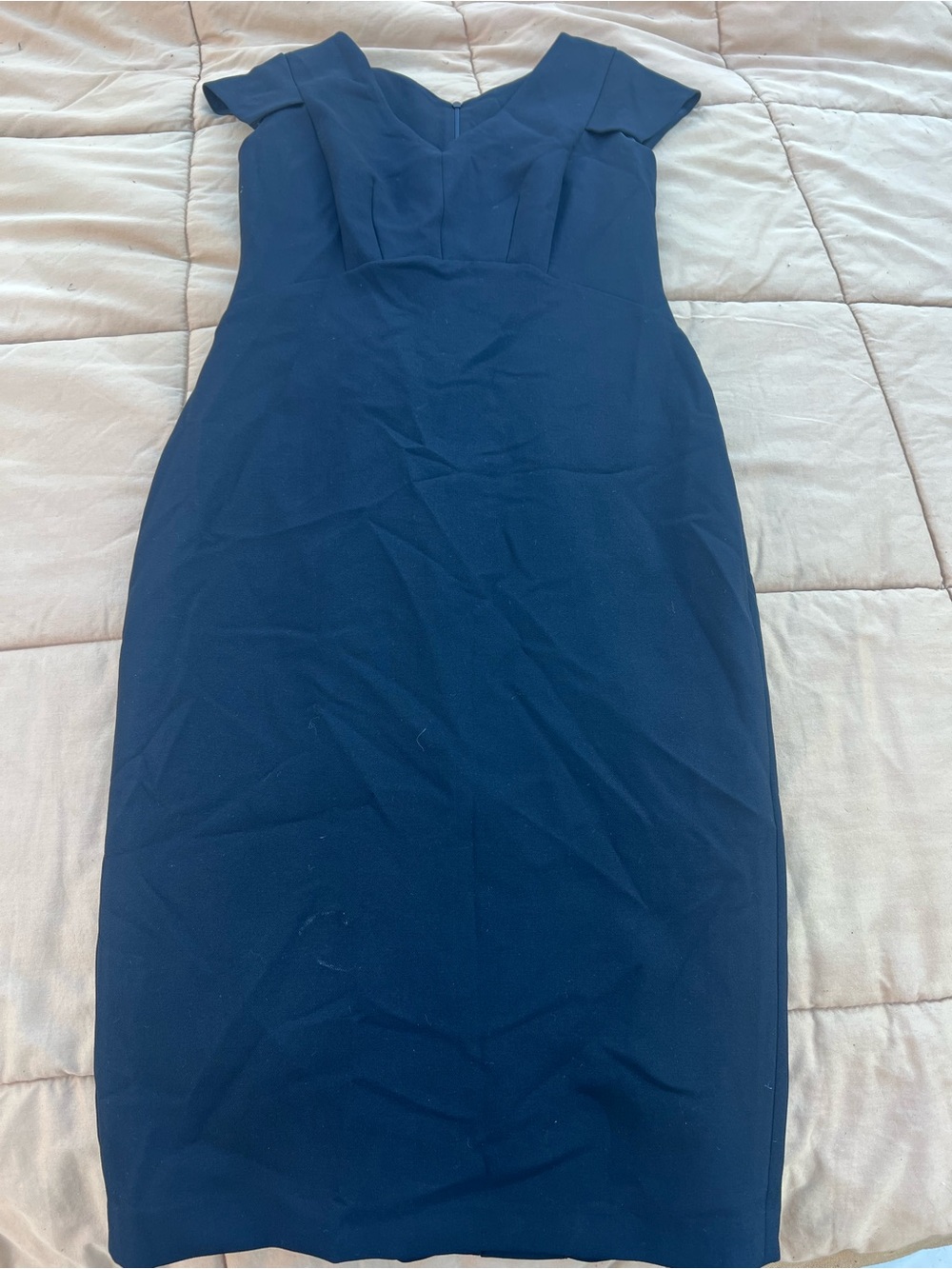 Iris Setlakwe Black Structured Tailored Sheath Midi Dress Size 6